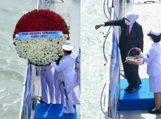 Peringati Hari Dharma Samudera ke-60, Gubernur Khofifah Ajak Kembalikan Kejayaan Indonesia Sebagai Poros Maritim Dunia