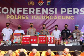 Selama Dua Bulan, Polres Tulungagung Berhasil Mengungkap 31 Kasus Narkotika