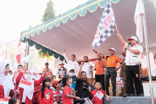 Peringati Hut kemerdekaan RI Ke 77, DPW PKS Jatim Gelar Jalan Sehat
