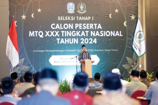 Buka Seleksi MTQ XXX Nasional 2024, Sekdaprov Adhy Optimis Jatim Pertahankan Gelar Juara Umum