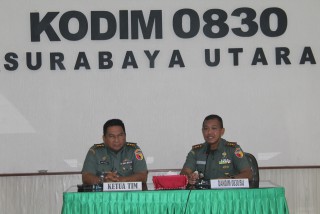 Tim Audit Kodam V/Brawijaya, Kunjungi Kodim 0830/Surabaya Utara