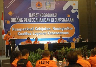 Rakor Bidang PK, BPBD Jatim Minta Kabupaten/Kota Tingkatkan Kualitas Layanan Kebencanaan