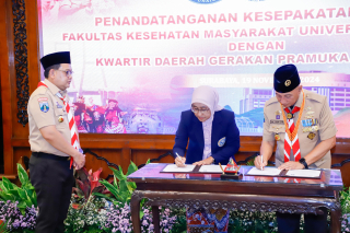 Kwarda Pramuka Jatim Gandeng FKM Unair untuk Wujudkan Program Unggulan