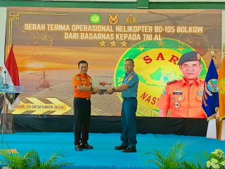 Puspenerbal Terima Tiga Helikopter BO-105 dari BASARNAS