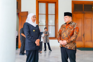 Gubernur Khofifah Bahas Strategi Penyelesaian Masalah Pertanahan Bersama Kepala BPN Jatim