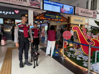 Sinergi KAI dan Polda Jatim, 12 Unit K9 Amankan Stasiun Selama Nataru