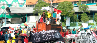 BEM Nusantara Jatim Turun ke Jalan, Soroti Isu Nasional dari Demokrasi hingga Harga Pangan