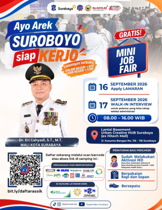 Ayo Arek Suroboyo, Mini Job Fair Gratis Hadirkan Ribuan Lowongan Kerja
