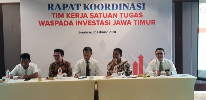 OJK KR 4 Jatim Gelar Rakor Bahas Maraknya Investasi Bodong