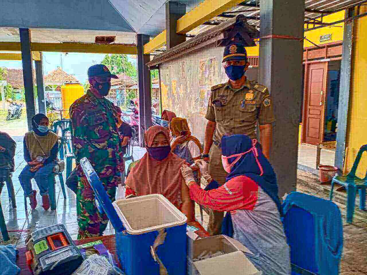 Pantau Kondusifitas Pelaksanaan Vaksinasi, Pelda Imam Serukan Penerapan Protokol Kesehatan
