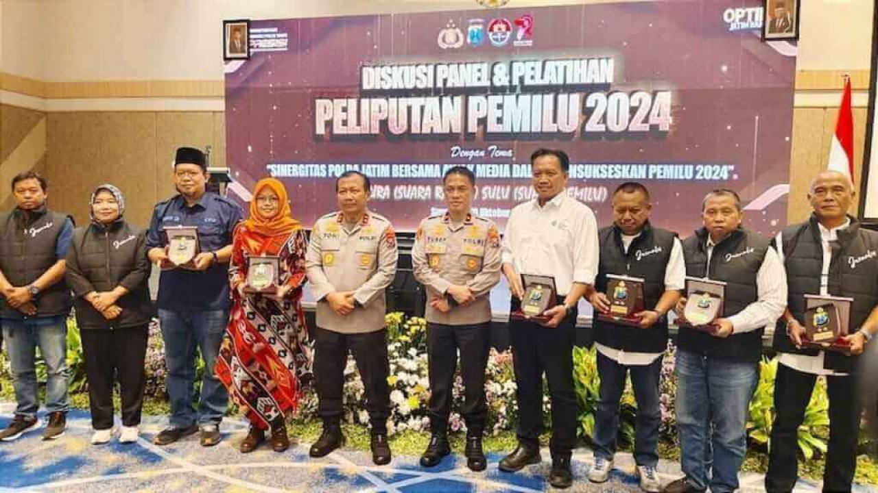 Polda Jatim dan Awak Media Berperan Suarakan Narasi Damai dalam Pemilu 2024