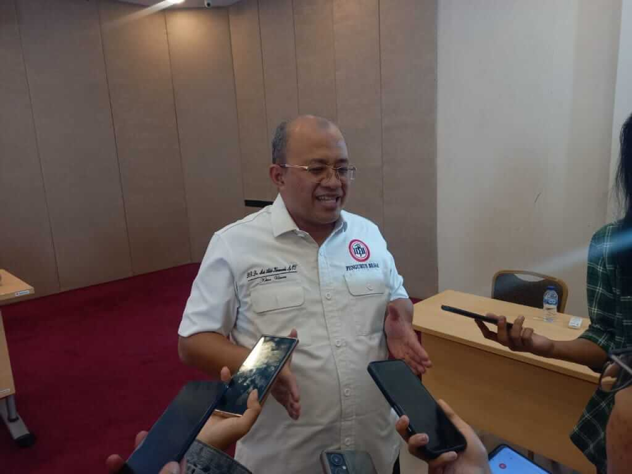 foto  press conference HUT IDI di Kantor Sekretariat IDI Jawa Timur, Kamis, 19 Oktober 2023