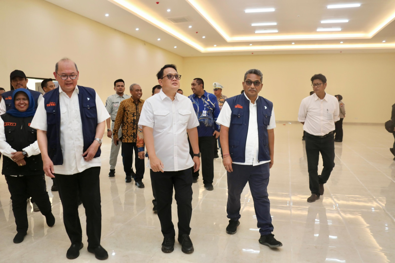 Tinjau Pembangunan Gedung Samsat Bangkalan, Pj. Gubernur Adhy Minta Berseiring dengan Peningkatan Pelayanan Publik