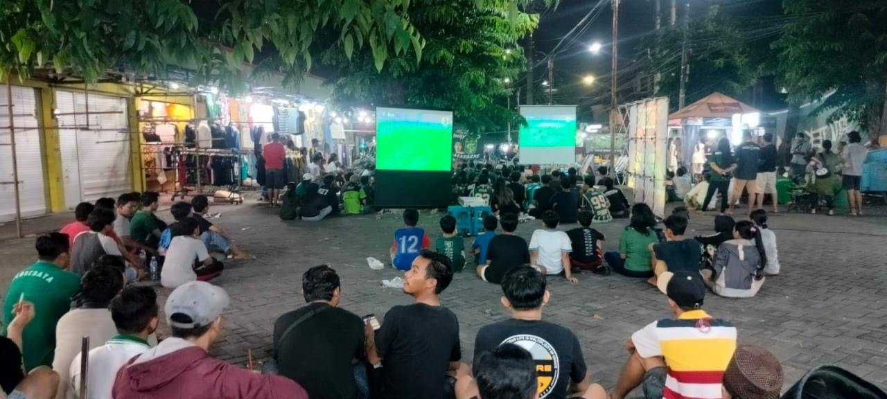 Tiga Pilar Monitoring Kegiatan Nobar Laga Persebaya VS Arema