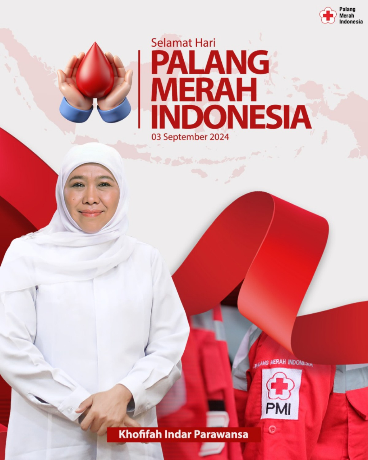 Khofifah Ajak Masyarakat Tumbuhkan Solidaritas Kemanusiaan di HUT PMI ke-79