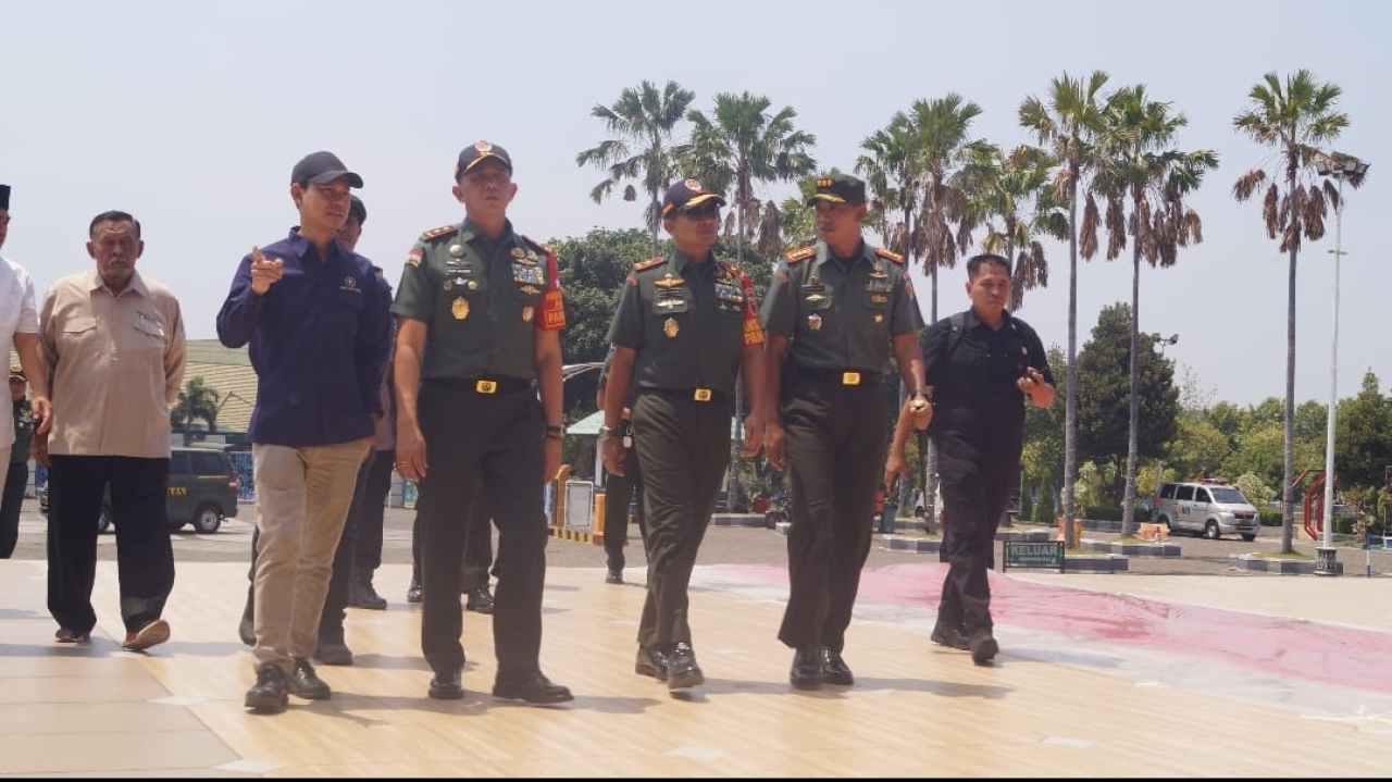Pastikan Kesiapan Pengamanan, Dandim 0830/Surabaya Utara Dampingi Pangdam V/Brawijaya Meninjau Obyek Kunjungan