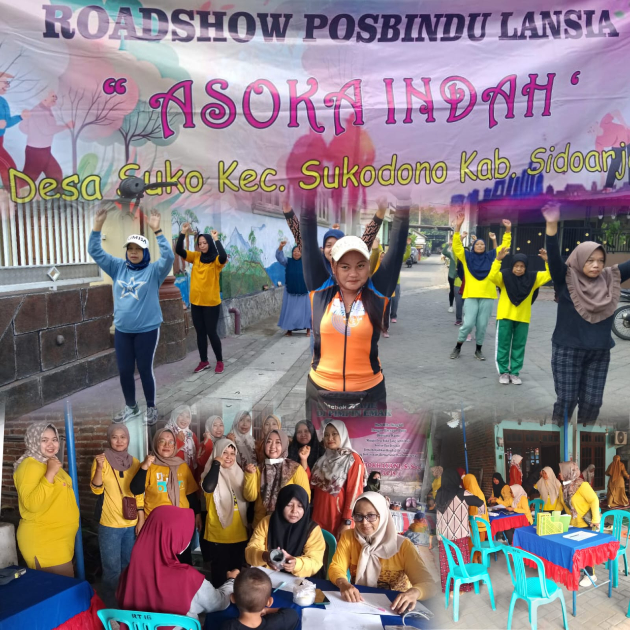 Antusiasme Warga RW 06 Desa Suko di Posyandu, Dari Cek Kesehatan Hingga Senam Bersama