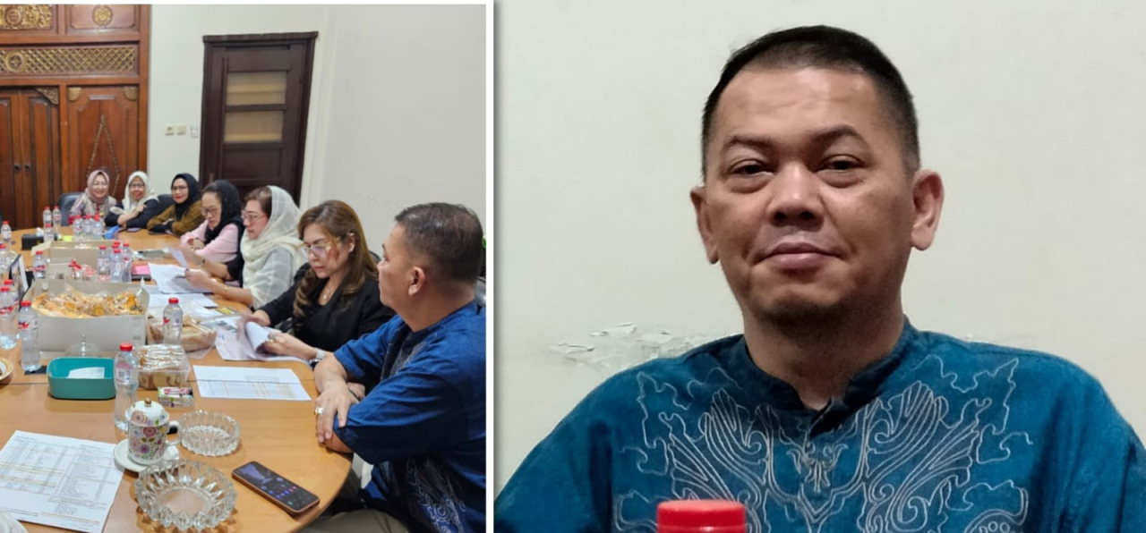 Keterangan Foto :  Wakil Ketua III FPK Jatim H.R. Mochamad Ali Zaeni Pimpin Rapat Pertanggungjawaban Festival Bazar Ramadhan Nusantara FPK Jatim 2025