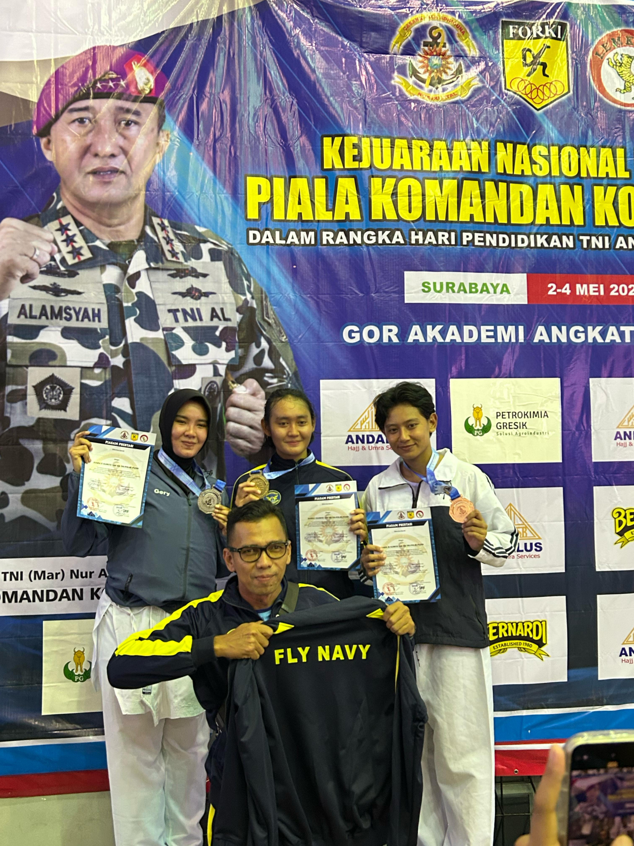 Kontingen Puspenerbal Sabet Dua Medali di Kejuaraan Nasional Karate Lemkari Piala Dankodiklatal 2025