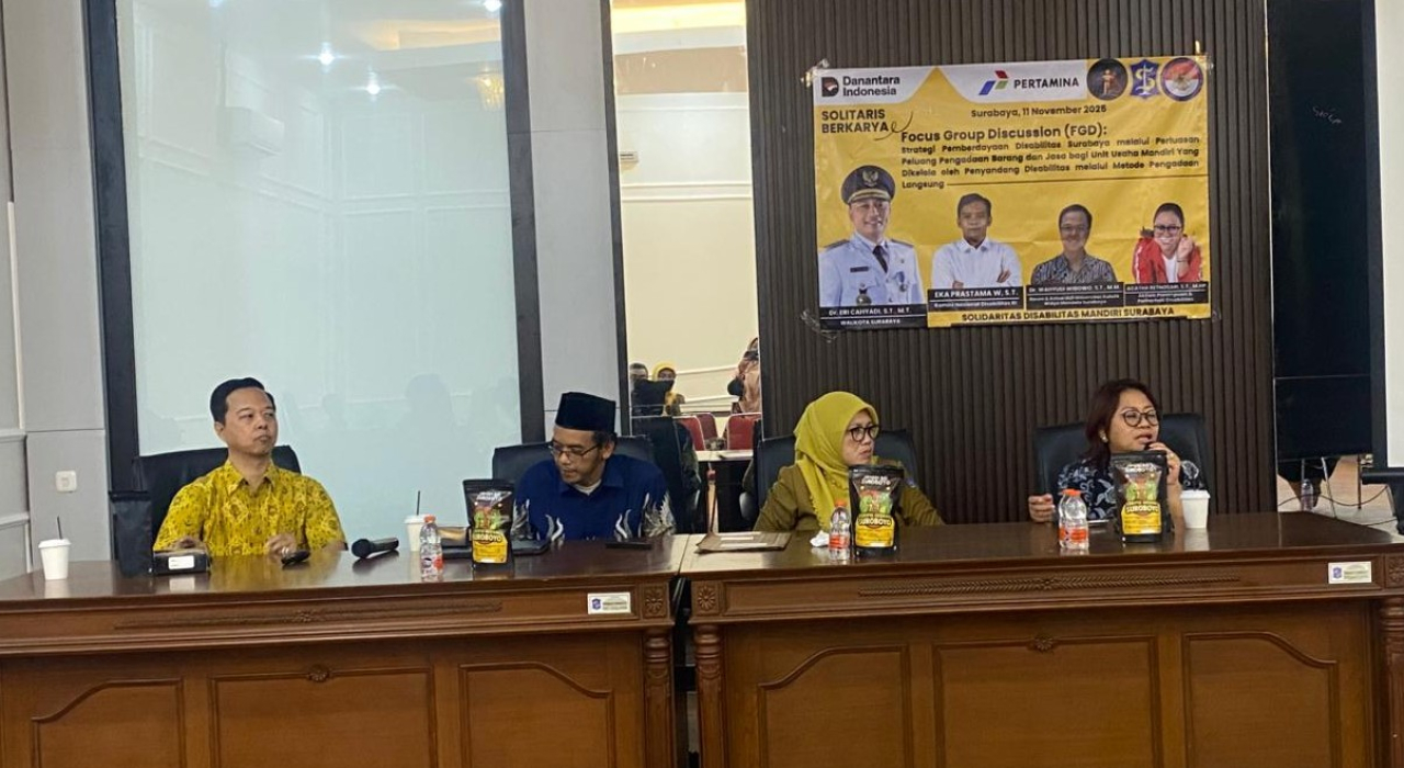 Solidaritas Disabilitas Mandiri Surabaya (SOLITARIS) bersama Komisi Nasional Disabilitas (KND) RI dan Kedaibilitas menggelar Focus Group Discussion (FGD) di Gedung Siola Surabaya. (Foto: Istimewa)