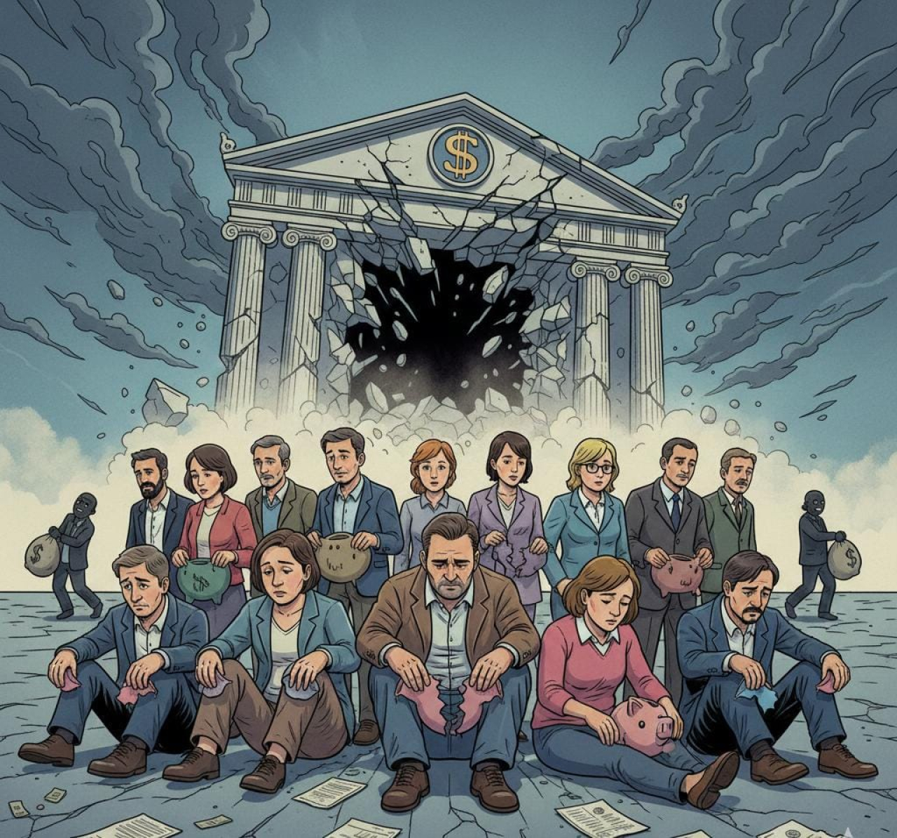 Ilustrasi korban penipuan investasi bodong. (Sumber foto : Gemini/AI)