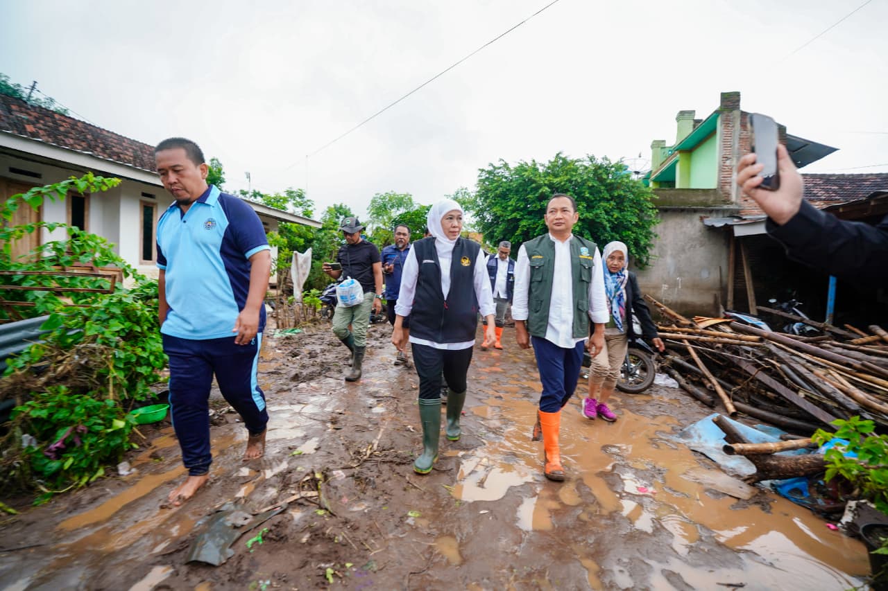 Pascabanjir Situbondo, Gubernur Khofifah Pastikan Perbaikan Irigasi untuk Jaga Produksi Pangan