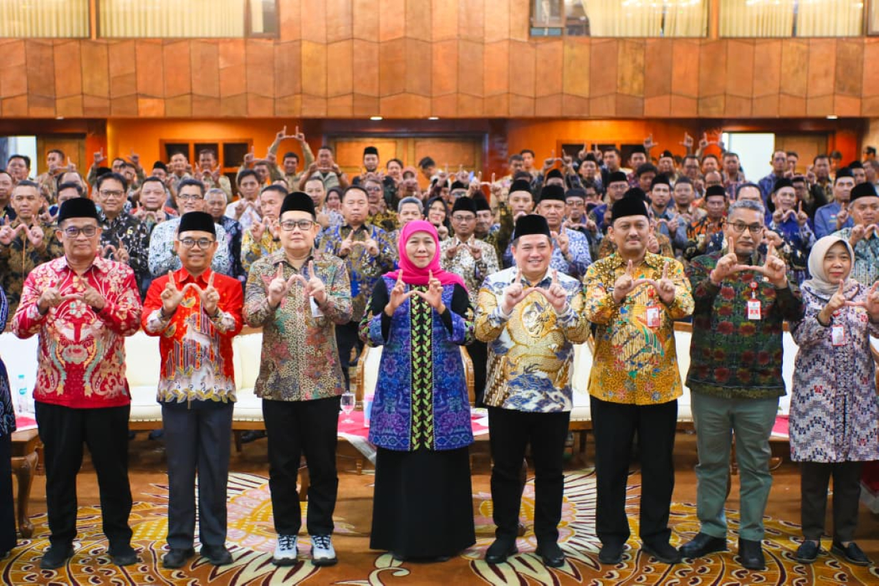 Lindungi Aset Umat, Gubernur Khofifah Perkuat Sinergi Kemenag dan ATR/BPN